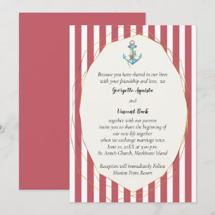 Invitation de mariage nautique