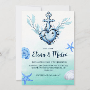 invitation de mariage nautique minimaliste