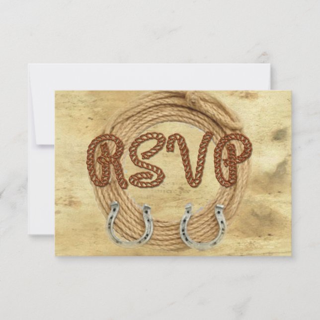 Invitation de mariage occidental avec RSVP (Devant)
