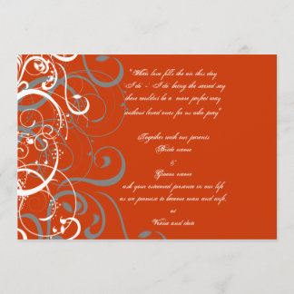 Invitation de mariage orange