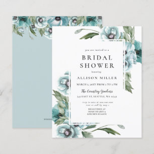 Invitation de mariage pas chère florale poussiéreu