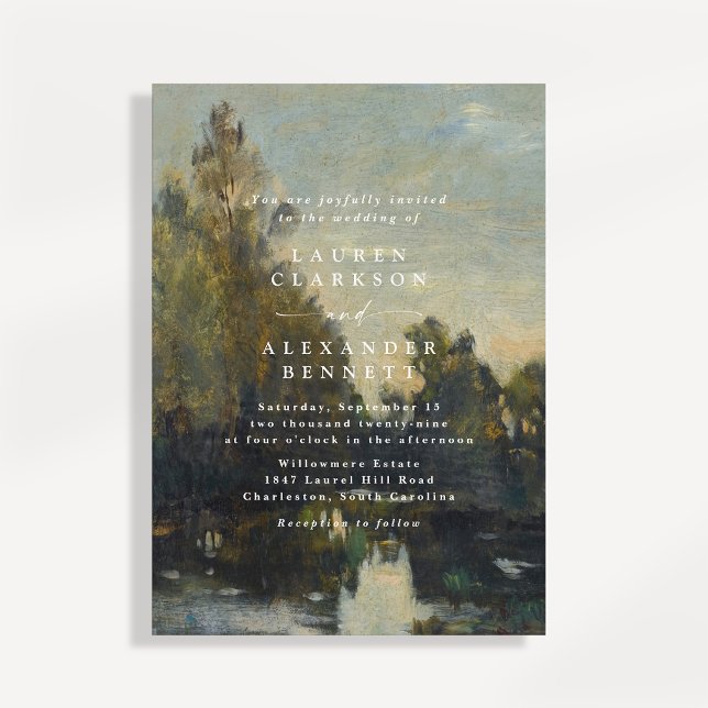Invitation de mariage paysage d'art fin (Créateur téléchargé)
