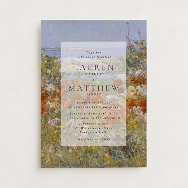 Invitation de mariage Peinture à l'huile Impressio (Créateur téléchargé)