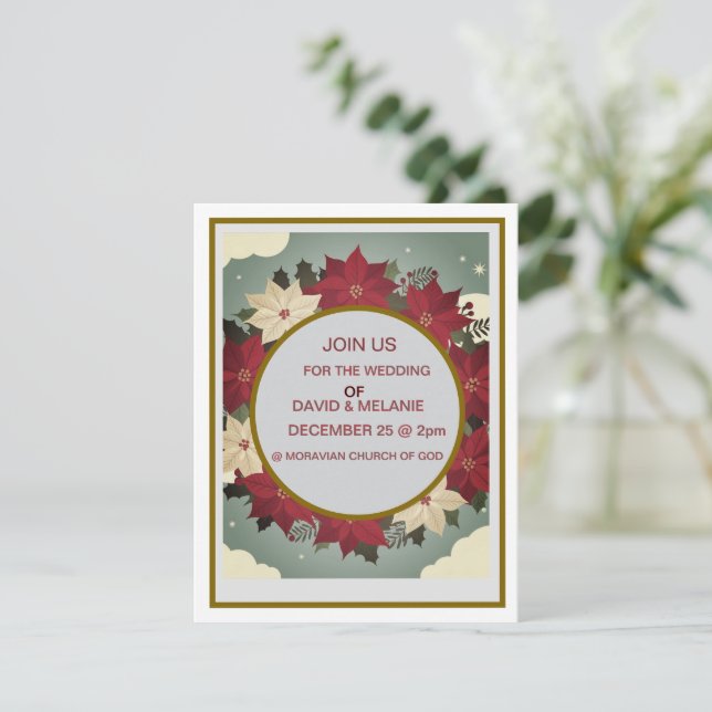 Invitation de mariage personnalisable pour les fêt (Debout devant)
