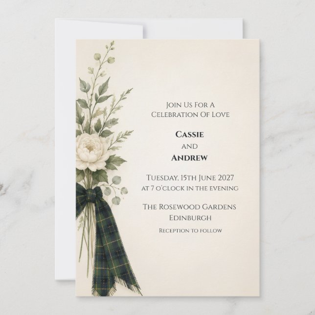 Invitation de mariage personnalisée (Devant)