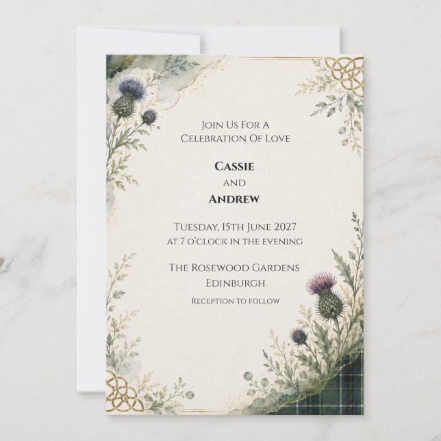 Invitation de mariage personnalisée (Devant)