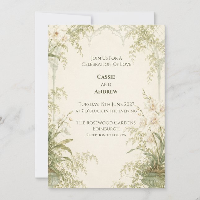 Invitation de mariage personnalisée (Devant)