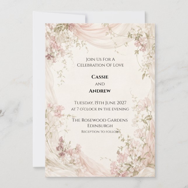 Invitation de mariage personnalisée (Devant)