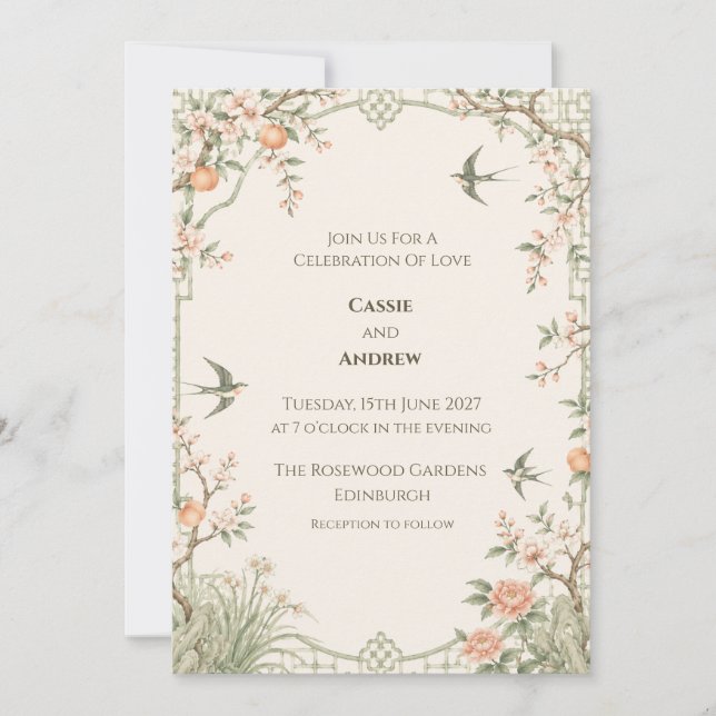 Invitation de mariage personnalisée (Devant)