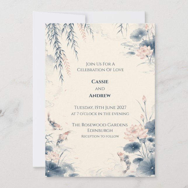 Invitation de mariage personnalisée (Devant)
