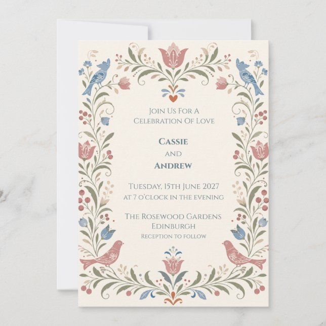 Invitation de mariage personnalisée (Devant)