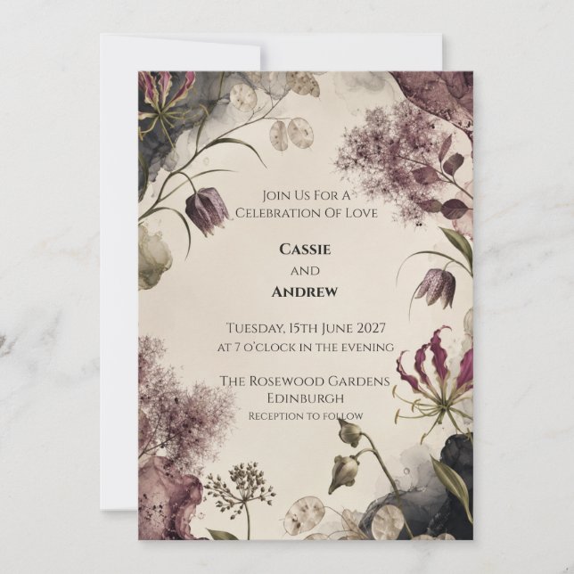 Invitation de mariage personnalisée (Devant)