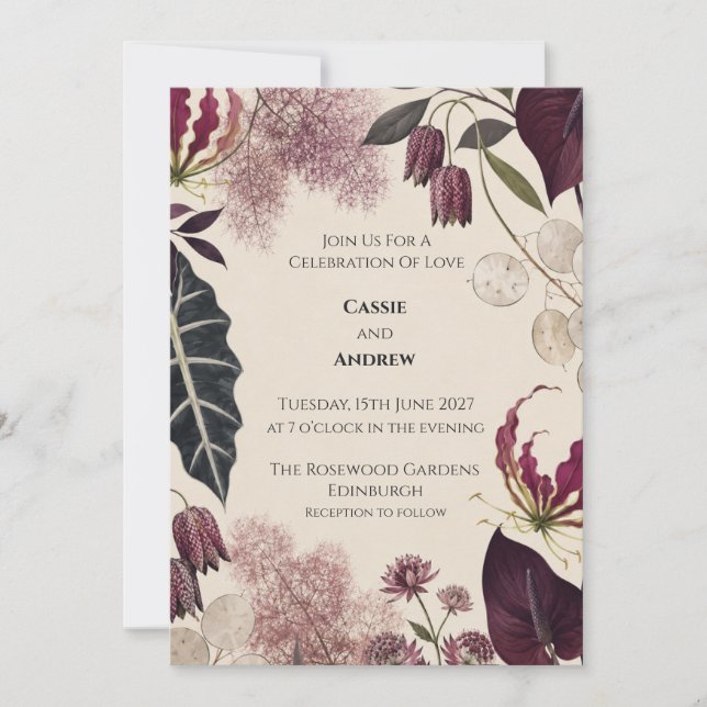 Invitation de mariage personnalisée (Devant)
