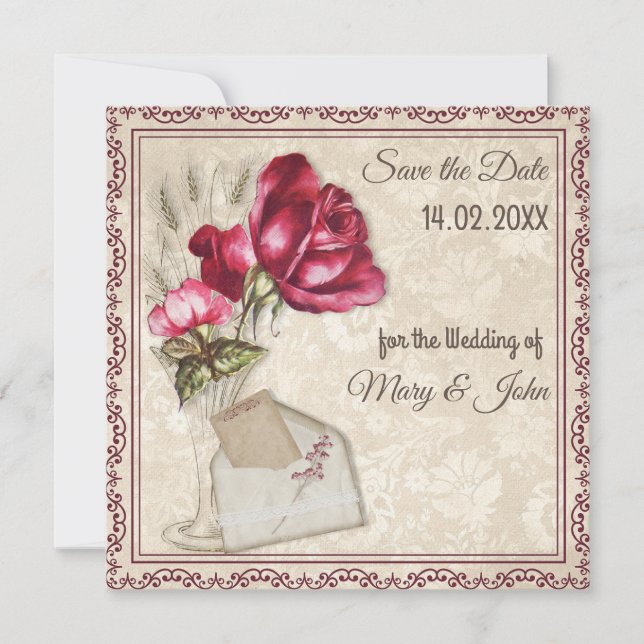 Invitation de mariage personnalisée (Devant)