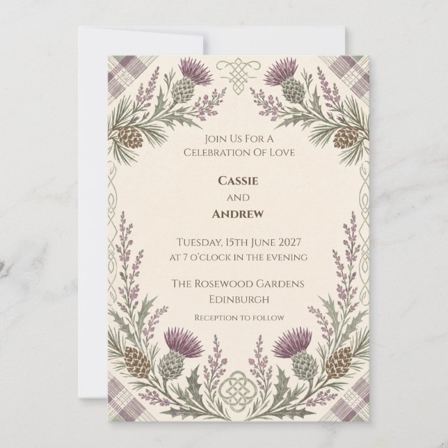 Invitation de mariage personnalisée (Devant)