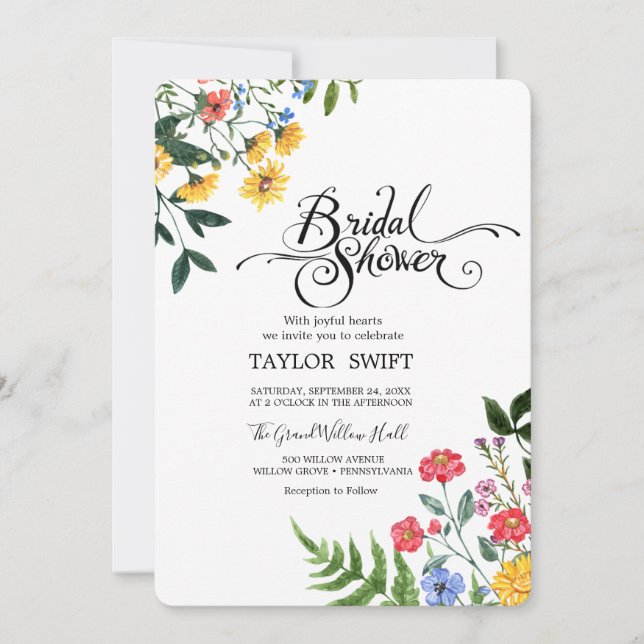 Invitation de mariage personnalisée avec texte pou (Devant)