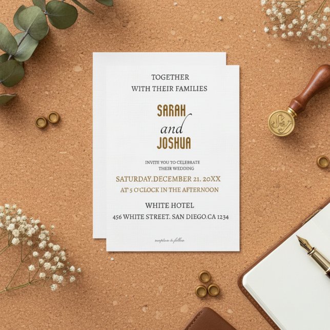 Invitation de mariage personnalisée – Design éléga (Créateur téléchargé)