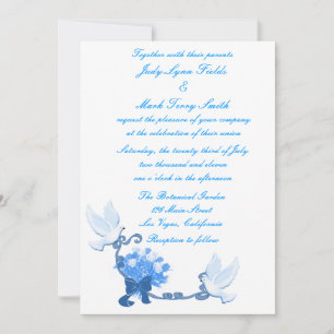 Invitation de mariage personnalisée Dove