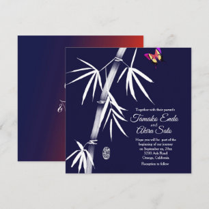 Invitation de mariage personnalisée en bambou