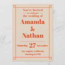 Invitation de mariage personnalisée minimaliste ré