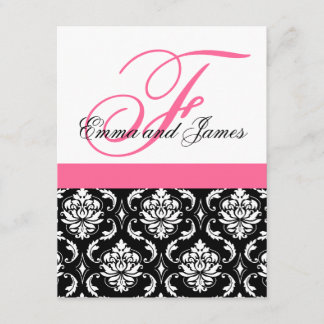Invitation de mariage personnalisée Monogramme Dam