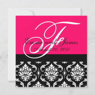 Invitation de mariage personnalisée Monogramme Fus