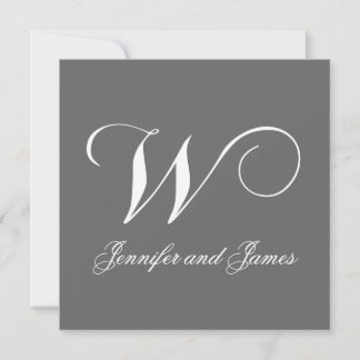 Invitation de mariage personnalisée Monogramme W N