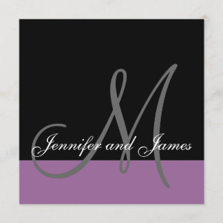 Invitation de mariage personnalisée Nom de monogra