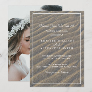 Invitation de mariage personnalisée photo élégante