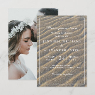 Invitation de mariage personnalisée photo élégante