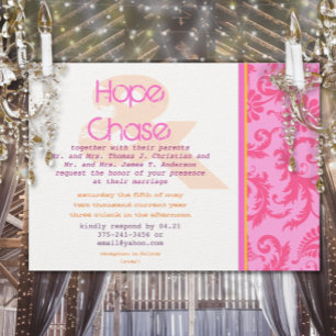 Invitation de mariage photo au style d'affiche fan