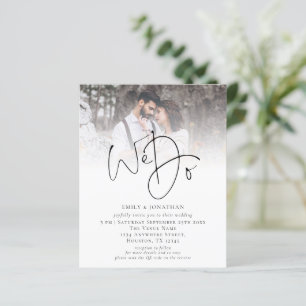 Invitation de mariage photo avec code QR Budget We
