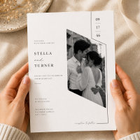 Invitation de mariage photo d'architecture moderne