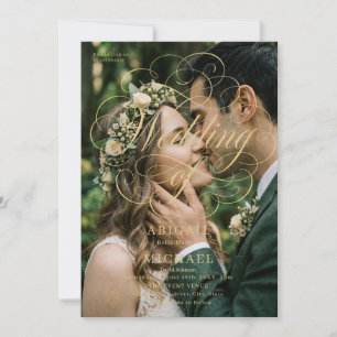 Invitation de mariage photo de baiser romantique É