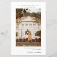Invitation de mariage photo minimaliste à petit bu