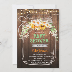Invitation de mariage pique-nique dans un pot maso