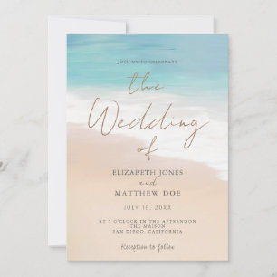 Invitation de mariage plage Mariage bord de mer/bo