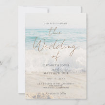 Invitation de mariage plage Mariage bord de mer/bo
