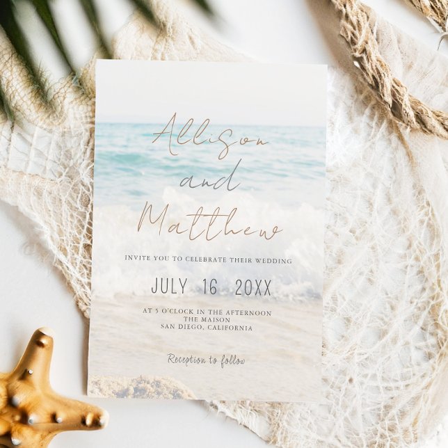 Invitation de mariage plage Mariage bord de mer/bo (Créateur téléchargé)