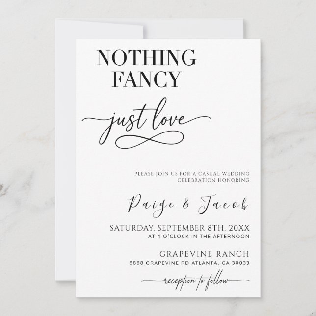 Invitation de mariage pour couple au pull romantiq (Devant)