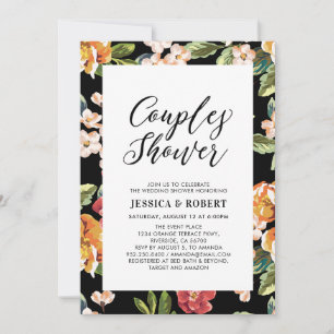 Invitation de mariage pour couples tropicaux moder