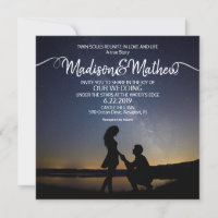Invitation de mariage pour Flamme Jumelle