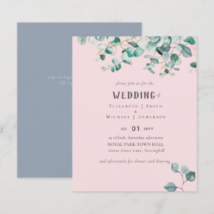 Invitation de mariage pour le budget de l'Eucalypt