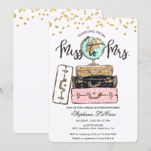 Invitation de mariage pour le voyage de Mademoisel