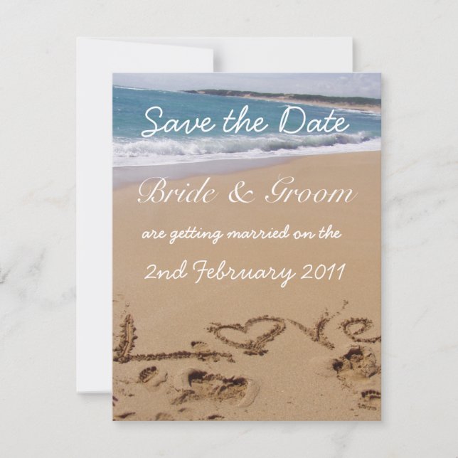 Invitation de mariage pour sauvegarder la date (Devant)