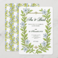 Invitation de mariage pour seniors de style floral