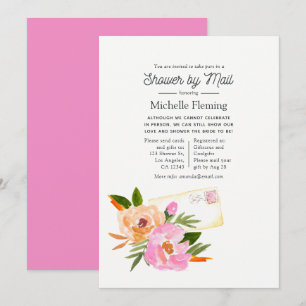 Invitation de mariage printanier par courrier à l'
