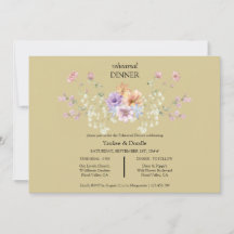Invitation de mariage printanière aux fleurs sauva