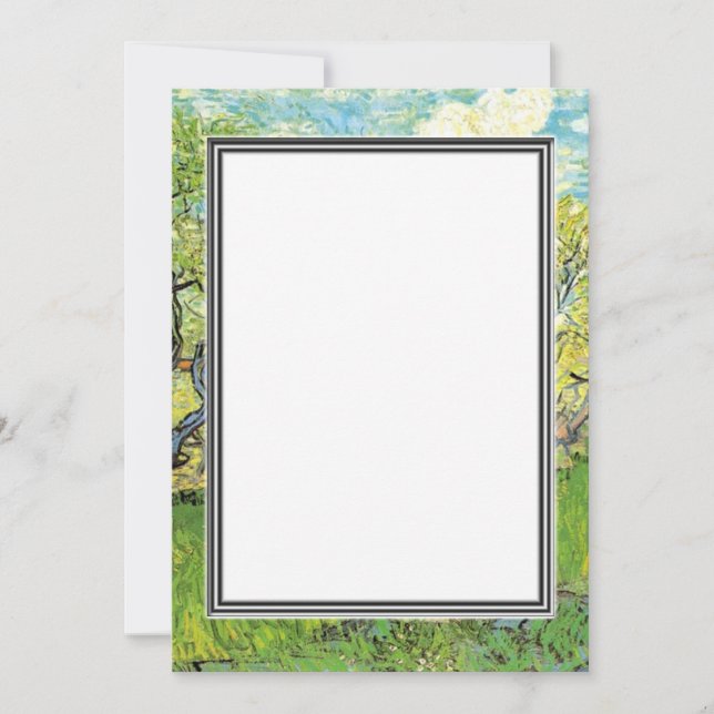 Invitation de mariage printemps, été. van Gogh (Devant)