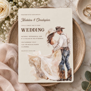Invitation de mariage Ranch Western